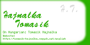 hajnalka tomasik business card